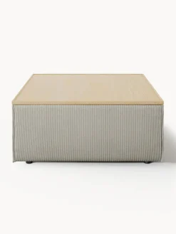 Westwing Collection Reposapiés puf de pana con espacio de almacenamiento Lennon^ Reposapiés|Sofás