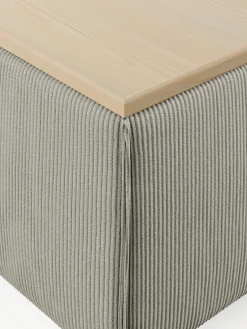 Westwing Collection Reposapiés puf de pana con espacio de almacenamiento Lennon^ Reposapiés|Sofás