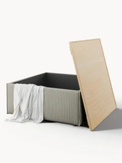 Westwing Collection Reposapiés puf de pana con espacio de almacenamiento Lennon^ Reposapiés|Sofás