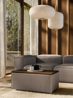 Westwing Collection Reposapiés puf de pana con espacio de almacenamiento Lennon^ Reposapiés|Sofás