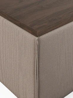 Westwing Collection Reposapiés puf de pana con espacio de almacenamiento Lennon^ Reposapiés|Sofás