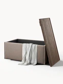 Westwing Collection Reposapiés puf de pana con espacio de almacenamiento Lennon^ Reposapiés|Sofás