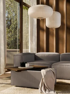 Westwing Collection Reposapiés puf de pana con espacio de almacenamiento Lennon^ Reposapiés|Sofás