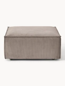 Westwing Collection Reposapiés puf de pana Lennon^ Reposapiés|Sofás