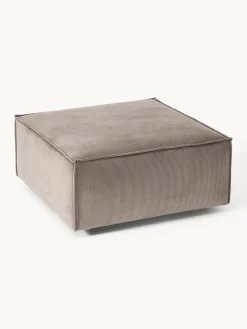 Westwing Collection Reposapiés puf de pana Lennon^ Reposapiés|Sofás