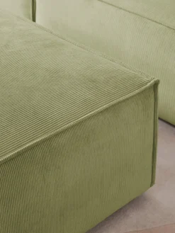 Westwing Collection Reposapiés puf de pana Lennon^ Reposapiés|Sofás