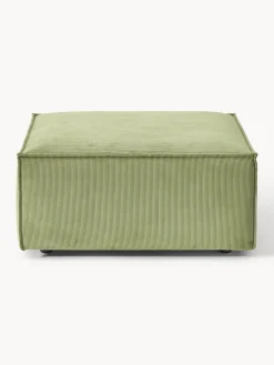 Westwing Collection Reposapiés puf de pana Lennon^ Reposapiés|Sofás