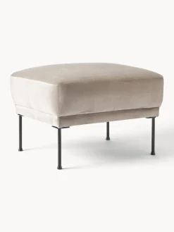 Westwing Collection Reposapiés puf de terciopelo Fluente^ Reposapiés|Sofás