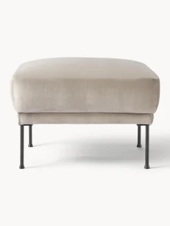 Westwing Collection Reposapiés puf de terciopelo Fluente^ Reposapiés|Sofás