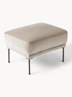 Westwing Collection Reposapiés puf de terciopelo Fluente^ Reposapiés|Sofás