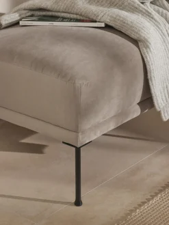 Westwing Collection Reposapiés puf de terciopelo Fluente^ Reposapiés|Sofás