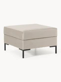 Westwing Collection Reposapiés puf de terciopelo con espacio de almacenamiento Luna^ Reposapiés|Sofás