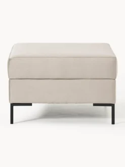 Westwing Collection Reposapiés puf de terciopelo con espacio de almacenamiento Luna^ Reposapiés|Sofás