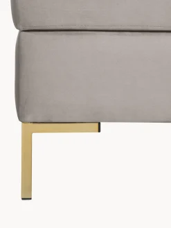 Westwing Collection Reposapiés puf de terciopelo con espacio de almacenamiento Luna^ Reposapiés|Sofás