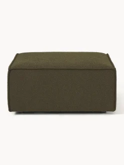 Westwing Collection Reposapiés puf en tejido bouclé Lennon^ Reposapiés|Sofás