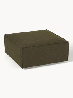 Westwing Collection Reposapiés puf en tejido bouclé Lennon^ Reposapiés|Sofás