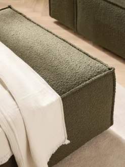 Westwing Collection Reposapiés puf en tejido bouclé Lennon^ Reposapiés|Sofás