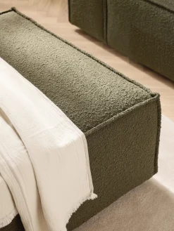 Westwing Collection Reposapiés puf en tejido bouclé Lennon^ Reposapiés|Sofás