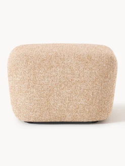 Westwing Collection Reposapiés puf en tejido bouclé Wolke^ Reposapiés|Sofás