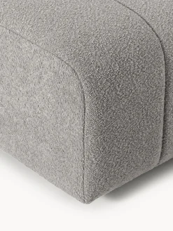 Westwing Collection Reposapiés puf en tejido bouclé Lena