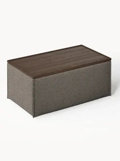 Westwing Collection Reposapiés puf en tejido bouclé con espacio de almacenamiento Lennon^ Reposapiés|Sofás