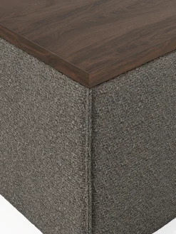 Westwing Collection Reposapiés puf en tejido bouclé con espacio de almacenamiento Lennon^ Reposapiés|Sofás