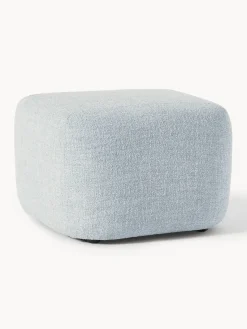 Westwing Collection Reposapiés puf en tejido bouclé Wolke^ Reposapiés|Sofás