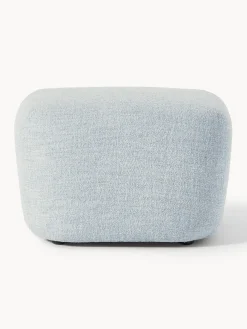 Westwing Collection Reposapiés puf en tejido bouclé Wolke^ Reposapiés|Sofás