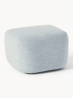 Westwing Collection Reposapiés puf en tejido bouclé Wolke^ Reposapiés|Sofás