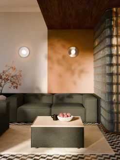 Westwing Collection Reposapiés puf en tejido bouclé con espacio de almacenamiento Lennon