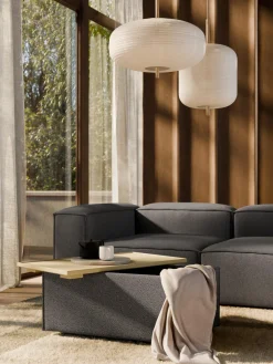 Westwing Collection Reposapiés puf en tejido bouclé con espacio de almacenamiento Lennon