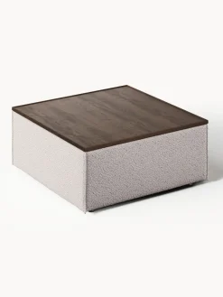 Westwing Collection Reposapiés puf en tejido bouclé con espacio de almacenamiento Lennon^ Reposapiés|Sofás