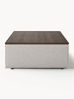 Westwing Collection Reposapiés puf en tejido bouclé con espacio de almacenamiento Lennon^ Reposapiés|Sofás