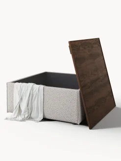 Westwing Collection Reposapiés puf en tejido bouclé con espacio de almacenamiento Lennon^ Reposapiés|Sofás