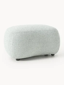 Westwing Collection Reposapiés puf en tejido bouclé Alba