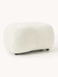Westwing Collection Reposapiés puf en tejido bouclé Alba
