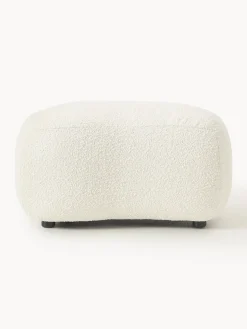 Westwing Collection Reposapiés puf en tejido bouclé Alba