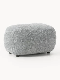 Westwing Collection Reposapiés puf en tejido bouclé Alba