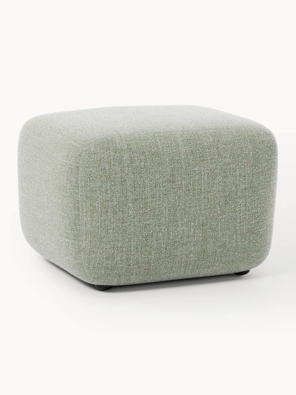 Westwing Collection Reposapiés puf en tejido bouclé Wolke^ Reposapiés|Sofás