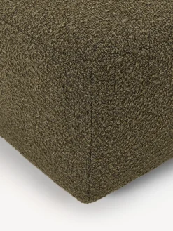 Westwing Collection Reposapiés puf en tejido bouclé Anton