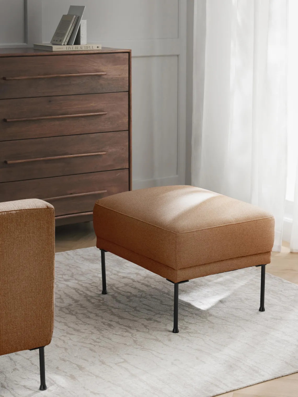 Westwing Collection Reposapiés puf Fluente