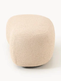 Westwing Collection Reposapiés puf grande en tejido bouclé Alba^ Reposapiés|Sofás