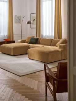 Westwing Collection Reposapiés puf grande Melva, 116 x 72 cm