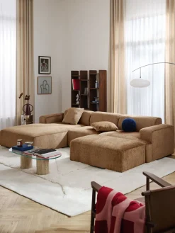 Westwing Collection Reposapiés puf grande Melva, 116 x 72 cm^ Reposapiés|Sofás