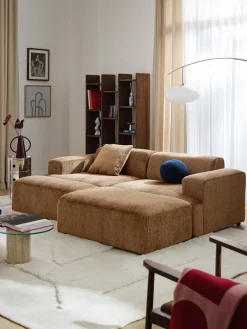 Westwing Collection Reposapiés puf grande Melva, 116 x 42 cm^ Reposapiés|Sofás