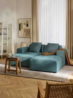 Westwing Collection Reposapiés puf Melva, 99 x 72 cm^ Reposapiés|Sofás