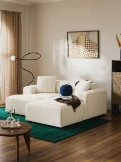 Westwing Collection Reposapiés puf Melva, 99 x 42 cm^ Reposapiés|Sofás