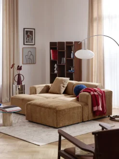 Westwing Collection Reposapiés puf Melva, 99 x 42 cm^ Reposapiés|Sofás