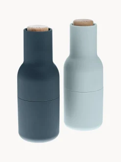 Audo Copenhagen Salero y pimentero de diseño con tapa de haya Bottle Grinder, 2 uds.