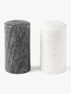 Westwing Collection Salero y pimentero de mármol Agata, 2 uds.